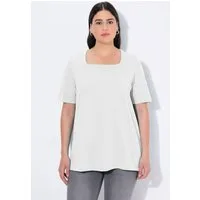 Ulla Popken T-Shirt T-Shirt A-Linie Carré-Ausschnitt Halbarm