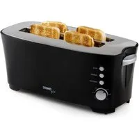 Domo Toaster, 2 lange Schlitze, für Toastbrot, 1350 W, Toastmaschine schmal 2 lange Schlitze Toster mit Cool Touch Gehäuse