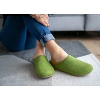 Beck Damen Filz-Clogs Ellen mit hohem Schurwollanteil Hausschuh mit herausnehmbarer Innensohle und rutschfester Laufsohle