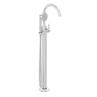 VitrA Origin Classic Einhebel-Wannenfüll- und Brausearmatur Bodenmontage Chrom,A42898 A42898