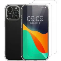 kalibri Handyhülle Hülle für Apple iPhone 15 Pro Max Case, Handyhülle mit 2x Glas Schutz Folie - Cover Handyhülle