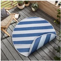 OTTO home Teppich Alan Wendeteppich, rund, Höhe: 5 mm, Beidseitig nutzbar, Streifen, Scandi, wetterfest, für In- und Outdoor