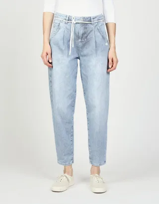 GANG Damen Jeans 94SILVIA JOGGER - balloon fit Jeans washed down stripes