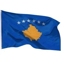 PHENO FLAGS Flagge Kosovo Flagge 90x150 cm – Wetterfeste Nationalflagge, Inkl. 2 Messing Ösen