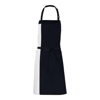 Link Kitchen Wear - Herren/Damen Unisex Schürze "Duo" (Schwarz/Weiß)