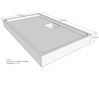 Neuesbad Wannenträger für Bette extraflach 170x100x6,5 SD22812
