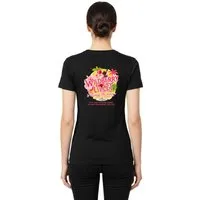 Banco T-Shirt Damen White Berry Lillet Print Shirt Kurzarm Rundhals (Einzelteil) Detailreicher Wildberry-Lillet-Rückendruck mit Rezept-Grafik