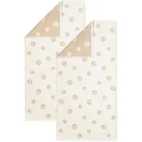 Cawö Handtuch 2 Stück Cawö We love Dogs Handtücher 6247-33 Pfoten Natur 50x100, Walkfrottier (Spar-Set, 2-St), 100% Baumwolle