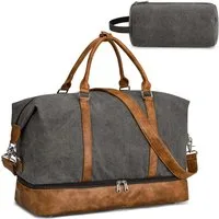 S-ZONE Reisetasche Weekender Reisetasche Tragetasche Freizeittasche Gymbag, Hängekoffer Reisetaschen mit Schuhfach für Damen und Herren
