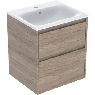 Geberit Renova Plan Set Möbelwaschtisch schmaler Rand, mit Unterschrank, zwei, 504038JR1 504038JR1
