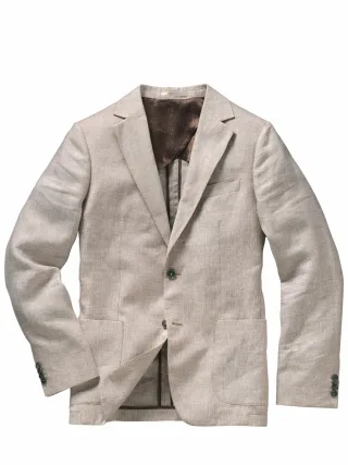 Mey & Edlich Herren Formentera-Anzugsakko Beige 100 % Leinen