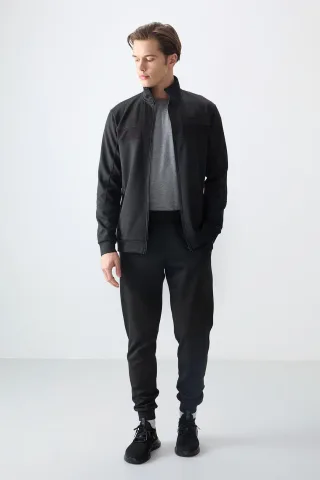 Herren Sweatshirt- und Hosen-Set mit Farbblockdesign