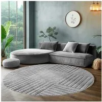 SIMPEX24 Designteppich Boho Design, Rund, Höhe: 8 mm, Teppich Wohnzimmer, Schlafzimmer, Gästezimmer
