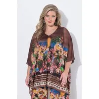 MIAMODA Longbluse Mesh-Bluse oversized Blumenmuster