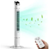 LALAHO Standventilator Turmventilator mit elektronischem Display, Fernbedienung, Fernbedienung, 3 Modi und 12-Stunden-Timer-Funktion 40W