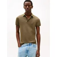 Tommy Hilfiger Poloshirt 1985 SLIM POLO mit Piqué-Struktur und Stickerei meliert, casual, slim fit, Baumwollmix, Polokragen