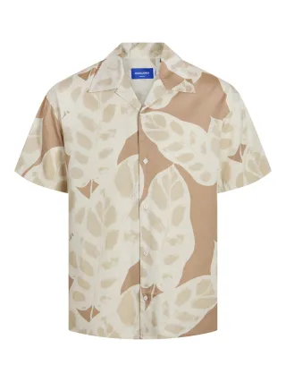 JACK&JONES - JORSEQUOIA TENCEL AOP RESORT SHIRT SS tigers eye - Gr. - XL