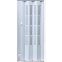 Vivaldi Falttür Schiebetür weiß Fenster Schloss H. 203 cm B. bis 100,8 cm cytgl011 (1 Packung Karton, 1-St., 1 Set), teils montiert