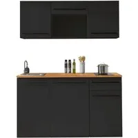 BASIC by Balculina Pantryküche Jazz Singleküche, Breite 160 cm, wahlweise mit E-Geräten und Mikrowelle
