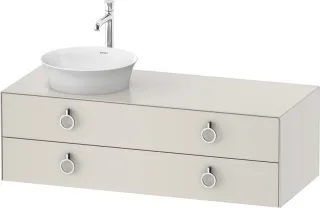 Duravit White Tulip Konsolenwaschtischunterbau wandhängend Nordic Weiß Seidenmatt 1300x550x408 mm -  WT4992L3939