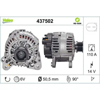 Valeo Lichtmaschine 110A Audi Seat Skoda VW 437502