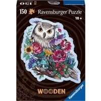 Ravensburger Puzzle Wooden, Geheimnisvolle Eule, 150 Puzzleteile, Made in Europe