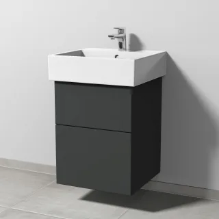 Sanipa 3way Waschtischunterbau zu Duravit Vero Air Waschtisch mit 2 Auszügen, Graphit-Matt SP4311B