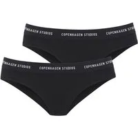 Copenhagen Studios Bikinislip mit softem Logobund (2er-Pack) aus gerippter Bio-Baumwollqualität