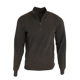 Premier Herren 1/4 Zip Strick Sweater (Anthrazit)