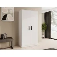 Beautysofa Kleiderschrank TREND 2-türig mit Selbsteinzug, Kleiderstange und 5 Einlegeböden (verschiedene Farben, mit oder ohne Schubladen)