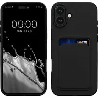 kwmobile Handyhülle Hülle für Apple iPhone 16 Plus, Handyhülle mit Fach für Karten - Handy Cover Case