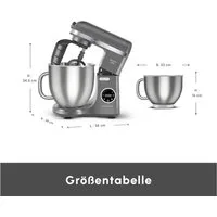 Karaca Küchenmaschine, Pro Multimax 6-in-1 Küchenmaschine 2000W, Space Gray