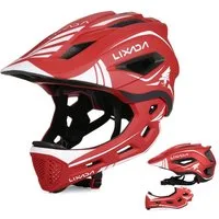 Lixada Kinderfahrradhelm Kinderfahrradhelm Fahrradhelm Kinder Fullface abnehmbar Unisex, 13 Lüftungsöffnungen, 2-in-1 Helm, stoßfester EPS-Schaum