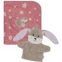 Sterntaler® Badetücher Multipack Frottee HASE Hanni, Frottee (555-St), Set bestehend aus Kapuzenbadetuch und 2 in 1 Spiel-Waschhandschuh.