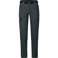 Bergson Zip-off-Hose YORK Zipp-Off Damen Wanderhose, vielseitig, pflegeleicht, Kurzgrößen, dunkel grau