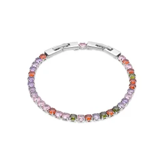 Luxenter-Armband aus Metalllegierung und mehrfarbigem Zirkonia in Rhodium - Frede