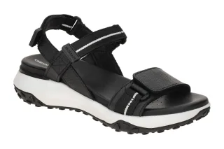 Geox D35TBB 04611 C9999 Damen Sandale Schwarz + Grip-Sohle - rutschfest