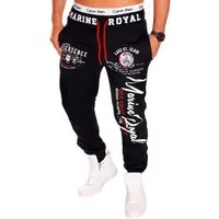 Jaylvis Jogginghose Herren Trainingshose Sport Hose Camouflage Uni Marine Royal Elastikbund mit Tunnelzug