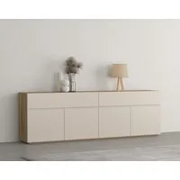 OTTO home Sideboard Criss, Breite 200 cm moderne grifflose Kommode 4Türen/4SK, Schubladenkommode mit viel Stauraum, vielseitig einsetzbar