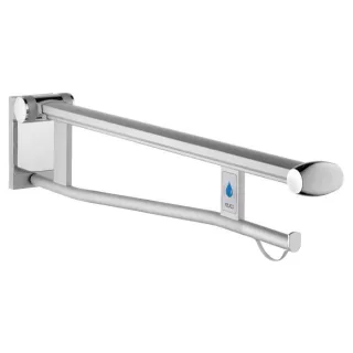 Keuco WC Stützklappgriff Plan Care 34903172737 700 mm, links, Alu silber eloxiert/schwarzgrau