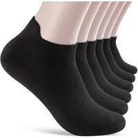 sockenkauf24 Sneakersocken 6 Paar Sneaker Socken Damen & Herren mit Fersenlasche (Schwarz, 43-46) Anti-Blasen Schutz Rutschfest Atmungsaktiv - 13600 WP