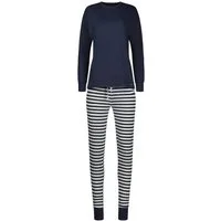 Skiny Pyjama Night In Mix & Match (2 tlg) mit Rundhalsausschnitt, langärmelig, breiter Bund