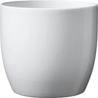 Heimwerkercenter Übertopf Kermikübertopf Basel ø12 cm, weiss glänzend, hochwertiges Wohnambiente