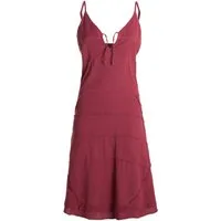 Vishes Sommerkleid Damen Kleid Handgewebt Baumwolle Spaghettiträger Schnürung Alternative Mode, Boho, Hippie, Ethno, Festival