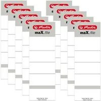 Herlitz Etiketten herlitz Ordnerrücken-Etikett maX.file, 60 x 190 mm, weiß