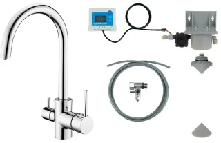 Neuesbad Spültischarmatur mit U-Auslauf, mit Wasserfilterung System, Chrom NB1DEBCHF064M1