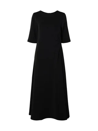 selected women - SLWTENNY SS O-NECK DRESS NOOS Black - Gr. - L