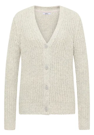 CECIL - Two Tone Cardigan metal grey melange - Gr. - XXL