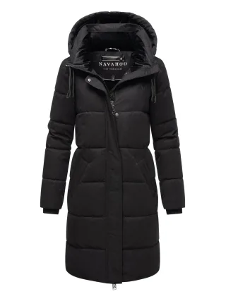 Navahoo Wintertanz Damen Winter Steppjacke mit abnehmbarer Kapuze