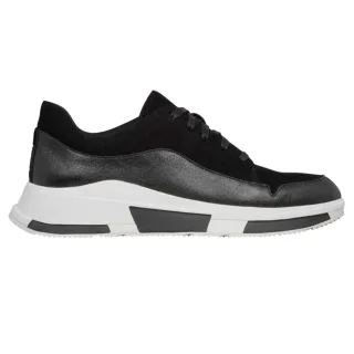 Fit Flop - Sneaker für Herren, Wildleder, Klobiger Absatz (Schwarz)